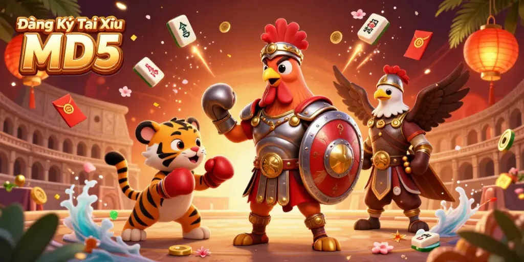 Join the excitement with Đăng Ký Tài Xỉu MD5 as vibrant characters and casino elements combine in action.