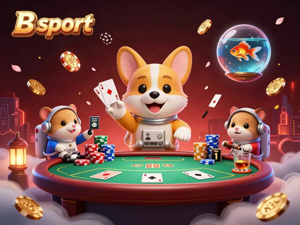 Experience thrilling gameplay with B sport in a vibrant space casino, featuring playful characters and dynamic elements.