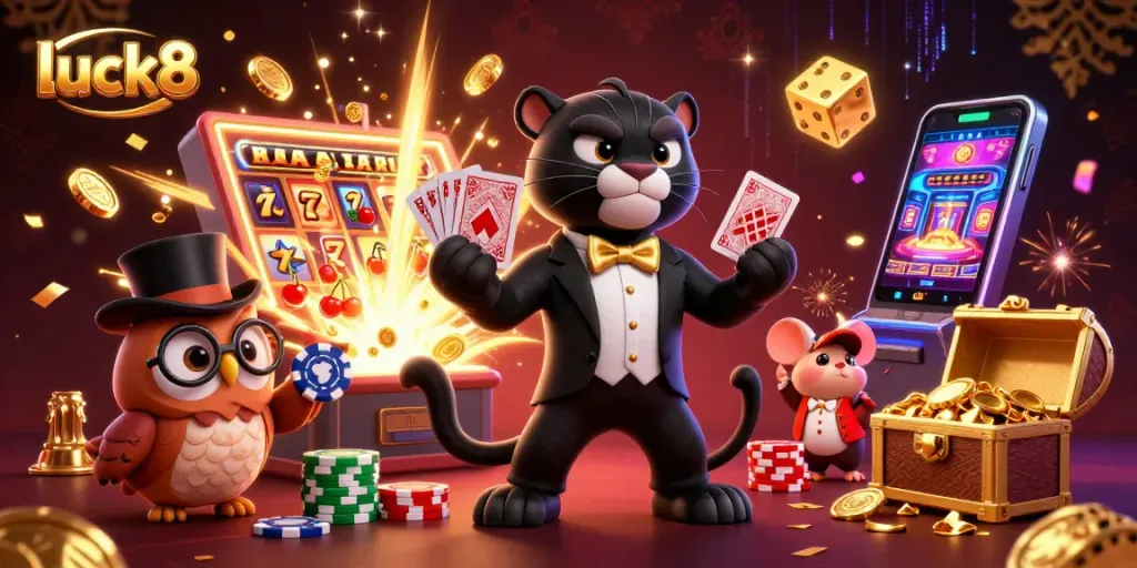 Engage in thrilling luck8 slot games with 3D characters at an exciting casino!