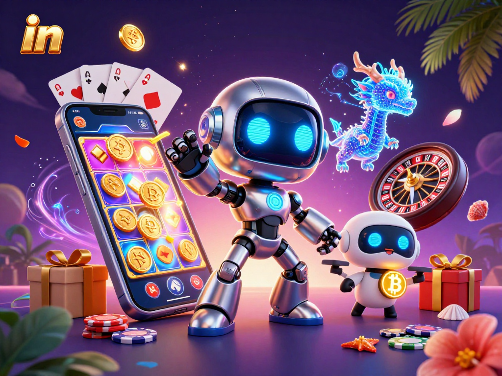 Experience thrilling gameplay in an energetic cyberpunk casino scene with vibrant jackpot elements.
