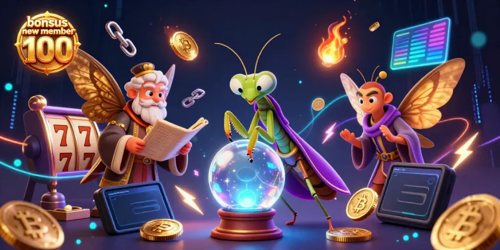 Experience the excitement of bonus new member 100 with vibrant slots and dynamic casino elements.
