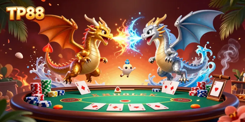 Engage in thrilling gameplay at TP88 with dynamic characters and poker elements showcasing action-packed atmosphere.
