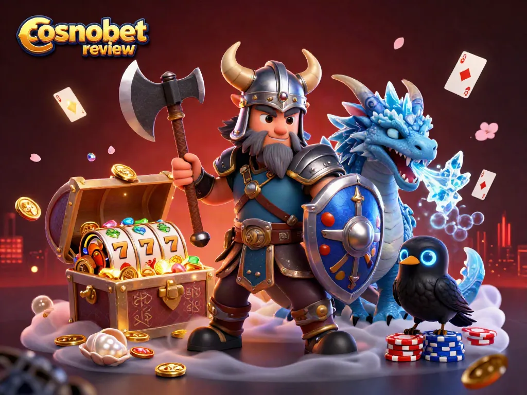 Experience the excitement of the cosmobet review with engaging characters and vibrant casino elements.