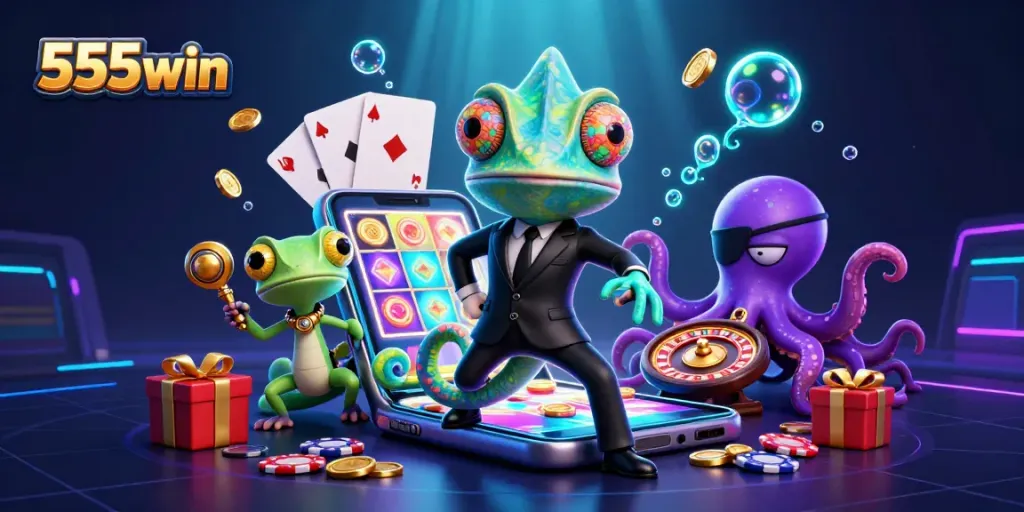Experience thrilling gameplay with 555win's colorful slot games and exciting casino elements.