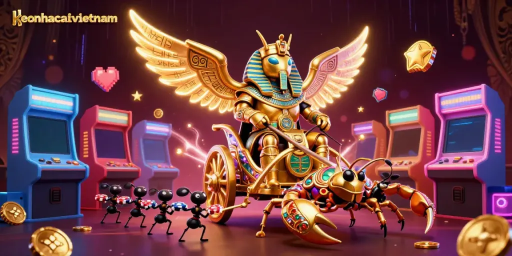 Experience the excitement of keonhacaivietnam with dynamic 3D casino characters in action.