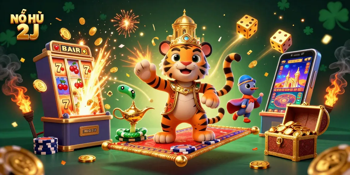NỔ HŨ 2J showcases thrilling gameplay with explosive jackpots and vibrant slot machine features.
