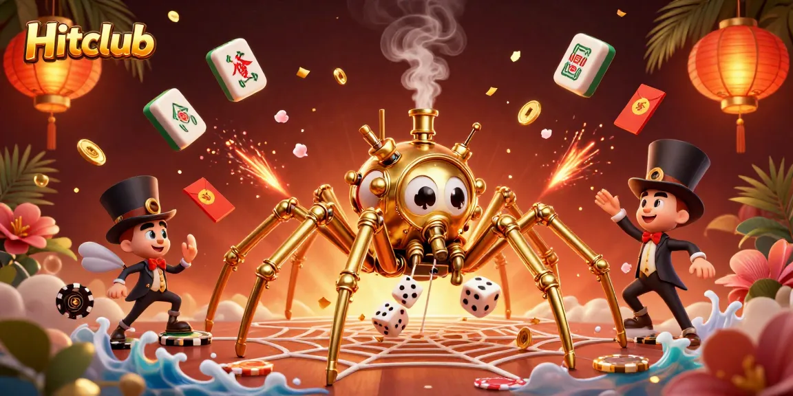 Hitclub immerses players in a vibrant 3D casino scene with steampunk elements and playful imagery.