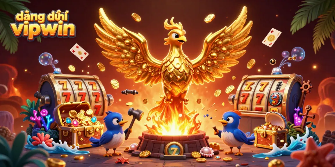 Experience đăng ký vipwin with exciting slots and vibrant casino elements in a dynamic 3D scene.