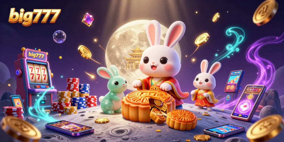 Experience the excitement of big777 with animated characters revealing poker chips inside exquisite mooncakes.