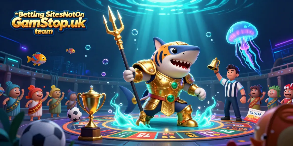 Join the BettingSitesNotOnGamStop.uk team in a vibrant underwater sports betting scene.