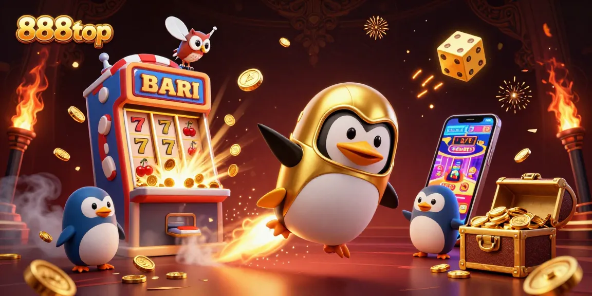 Experience the excitement of 888top casino with vibrant 3D characters and dynamic gaming elements.