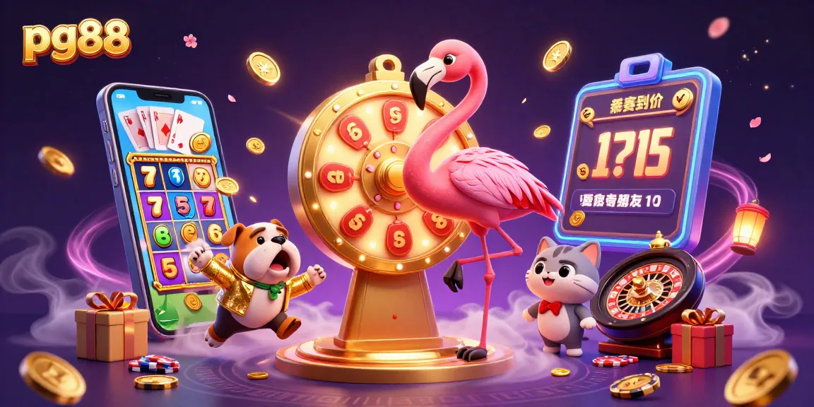 Spin the golden prize wheel with excitement at PG88 for thrilling gambling action.