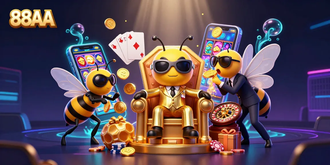 88AA showcases a lively casino scene with vibrant games, engaging characters, and an immersive atmosphere.