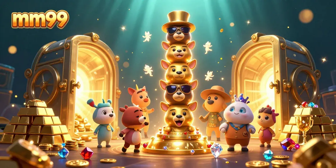 Experience the vibrant mm99 gaming universe with colorful treasures and lively characters.